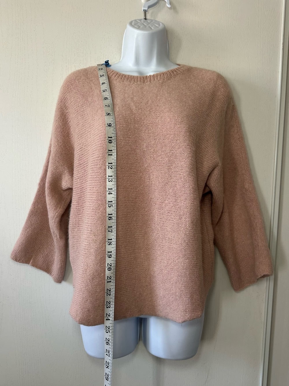 MASSCOB Women’s Pink Baby Alpaca Wool Blend 3/4 Dolman Sleeve Sweater- XS - Picture 10 of 11